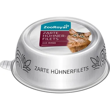 Krmivo pro kočku ZooRoyal Jemné kuřecí filety s hovězím masem 12 × 85 g