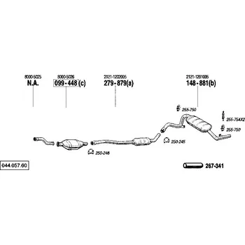 Katalyzátor katalyzátor výroba AS/BM Bosal 99-448A