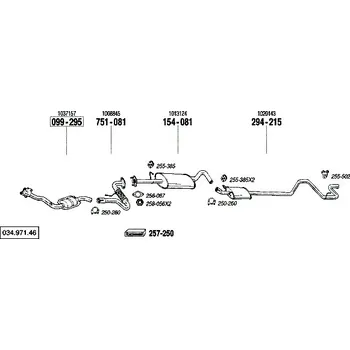 Katalyzátor katalyzátor výroba AS/BM Bosal 99-295A