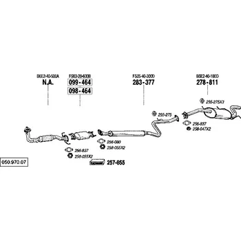 Katalyzátor katalyzátor výroba AS/BM Bosal 99-464A