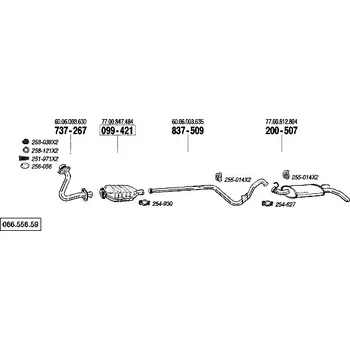 Katalyzátor katalyzátor výroba AS/BM Bosal 99-421A