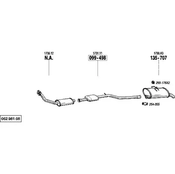Katalyzátor katalyzátor výroba AS/BM Bosal 99-498A