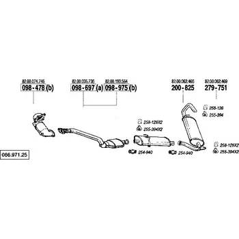 Katalyzátor katalyzátor výroba AS/BM Bosal 99-740A