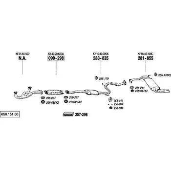 Katalyzátor katalyzátor výroba AS/BM Bosal 99-298A