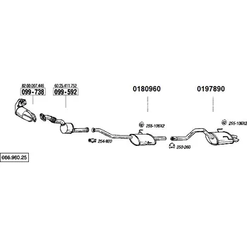 Katalyzátor katalyzátor výroba AS/BM Bosal 99-592A