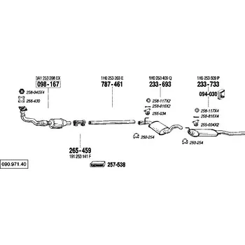 Katalyzátor katalyzátor výroba AS/BM Bosal 99-167A