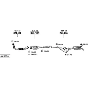 Katalyzátor katalyzátor výroba AS/BM Bosal 99-433A