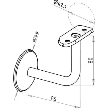 Krček madla na zeď Typ příčky: SDK