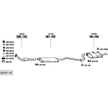 Katalyzátor katalyzátor výroba AS/BM Bosal 99-219A