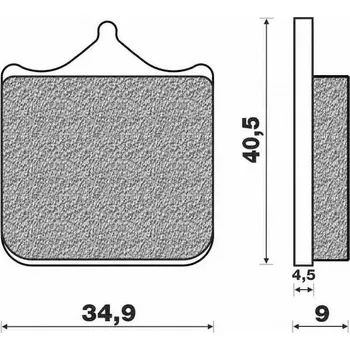 Brzda pro motocykl brzdové destičky (směs ST sintered metal S2) NEWFREN (4 ks v balení)