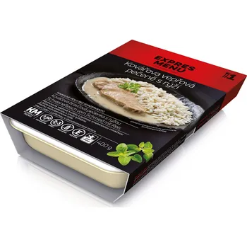 EXPRES MENU Kovářova vepřová pečeně s rýží 400 g Hotové jídlo EXPRES MENU Kovářova vepřová pečeně s rýží 400 g
