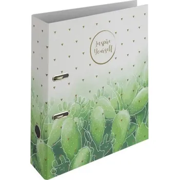 Pořadač pákový A4, hřbet 7 cm, Romantic kaktus