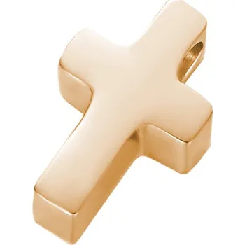 Přívěsek Šperky4U Zlacený ocelový přívěsek - křížek - PP-1012-RD