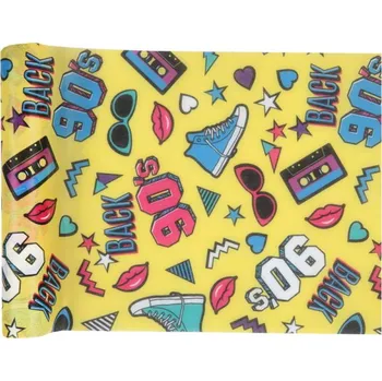 Party dekorace Santex Šerpa stolová 90s 30 cm x 5 m