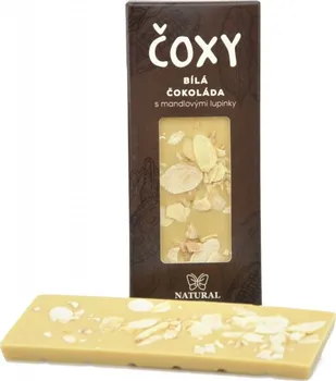 Čokoláda Natural Jihlava Čoxy bílá čokoláda s mandlovými lupínky a xylitolem 50 g
