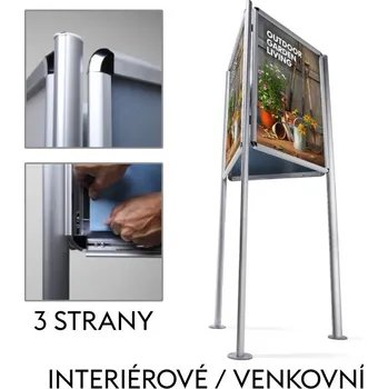 Reklamní Třístranný stojan na plakáty Triboard Formát A1 (TBA1M)