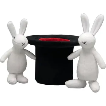 maňásek MÚ Brno Bob a Bobek Králíci Bob a Bobek v klobouku 17 cm, 15 cm, 10 cm