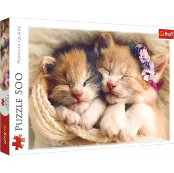 Puzzle Trefl Puzzle - Spící koťata - 500 dílků