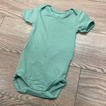 Bambusové body krátký rukáv - olivová, Duomamas Velikost: 56