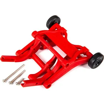 RC vybavení Traxxas sada opěrných koleček (wheelie) červená