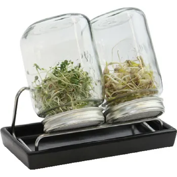 Pěstební box Eschenfelder II 1000 ml sklenice na klíčení antracit