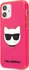 Pouzdro na mobilní telefon Karl Lagerfeld Choupette Head Fluo pro Apple iPhone 12 mini růžové