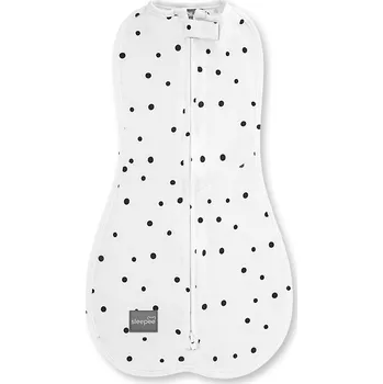 Zavinovačka Sleepee Zavinovačka First Step Swaddle s čepičkou zdarma Tečky černé