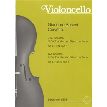 Hudebniny Dvě sonáty pro violoncello a basso continuo op. II, č. 9 a 5