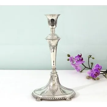 Svícen Stříbrný svícen ručně zdobený