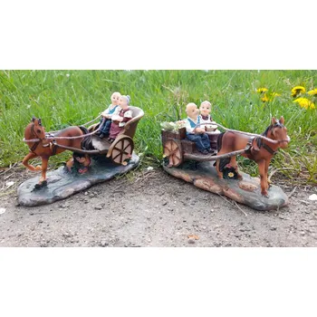 Figurka Prodex Import Důchodci na vozíku - dekorační figurka