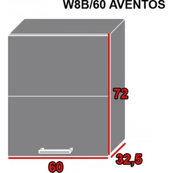 Kuchyňská linka ArtExt Kuchyňská linka FLORENCE mat Kuchyně: Horní skříňka W8B/60 AVENTOS /korpus grey,lava,bílá (ŠxVxH) 60 x 72 x 32,5 cm