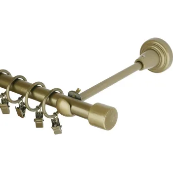 Garnýž Garnýž kovová 230 cm jednořadá 16 válec zlatá antik