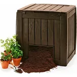 Keter DECO kompostér 340L, hnědý, krychle, s podstavcem