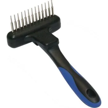 Kartáč pro zvířata Hrabičky pro psy na vyčesání podsady zajíždějící a otočné zuby Show Tech 9 cm