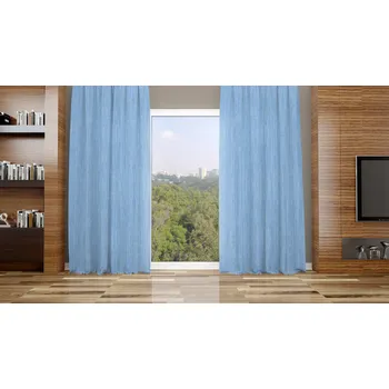 Orbytex Zatemňovací závěs hotový - žíhaný sv. modrý 13 Rozměry: Š/V 145x150 (1ks), Vršek závěsu: ŘASÍCÍ STUHA