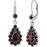 Luxusní stříbrné náušnice PERSEA s pravými granáty SILVEGOB380148