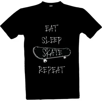 Pánské oblečení Tričko s potiskem eat, sleep, skate, repeat pánské