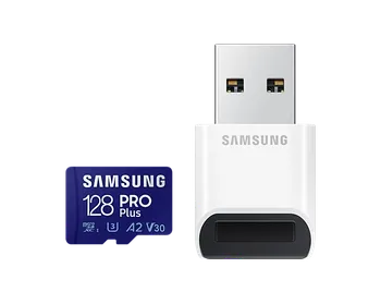 Paměťová karta Samsung Micro SDXC 128 GB PRO Plus + USB adaptér (MB-MD128KB/WW)