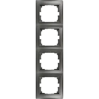 vypínač KANLUX DOMO Čtyřnásobný vertikální rámeček - grafit