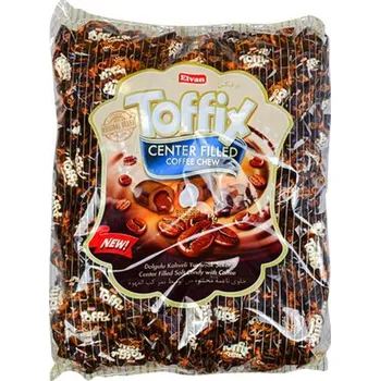 Cukrovinka Kávové bonbóny TOFFIX 1 kg COFFEE (dropsy s náplní s kávovou příchutí / sáček 1 kg)