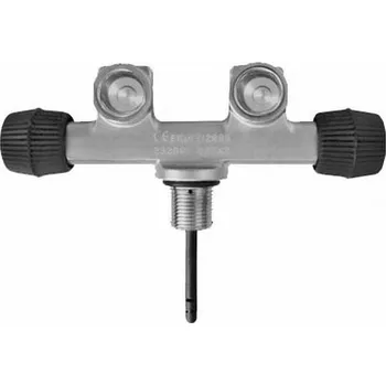 Ventil dva vývody "T" 232 Bar kyslíkově čistý, SAN-O-SUB