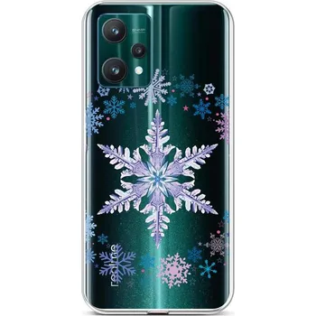 Pouzdro na mobilní telefon Kryt Realme 9 Pro silikon Snowflake (obal neboli pouzdro na Realme 9 Pro)