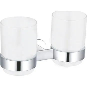 Držák na kartáček RAV Slezák Držák kartáčků Slezák RAV YUA0202CB chrom/bílá Barva: chrom/bílá