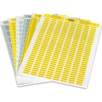 Samolepící etiketa Partex PLL040006D4SM polyesterové etikety 40x6 mm, žluté A4, 10x176ks