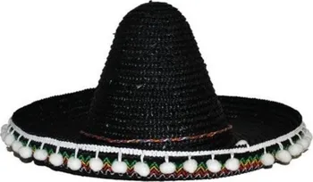 Karnevalový doplněk Funny Fashion Mexické sombrero černé 50 cm