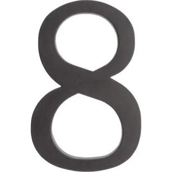 Domovní cedule PSG 64.138 - plastová 3D číslice 8, číslo na dům, výška 180 mm, černá