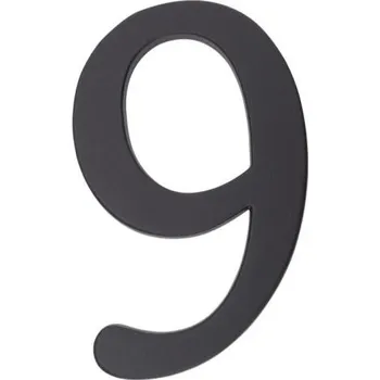 Domovní cedule PSG 64.159 - hliníková 3D číslice 9, číslo na dům, výška 190 mm, černá