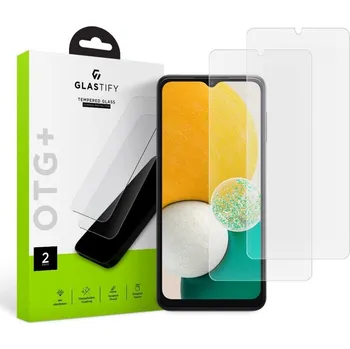 Náhradní kryt pro mobilní telefon 2ks v balení, set ochranných skel Glastify OTG+ 2-Pack Samsung Galaxy A13 4G / LTE Clear