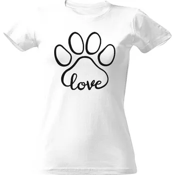 Dámské tričko Tričko s potiskem Dog love dámské
