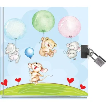 Zápisník Památník se zámkem Zvířátka 945153